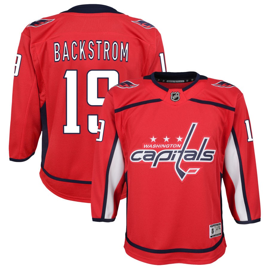 Nicklas Backstrom Washington Capitals Youth Home Premier Jersey - Red