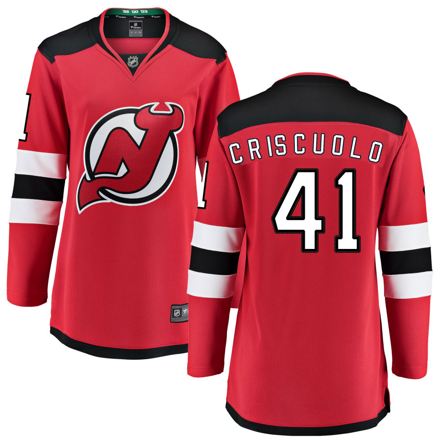 Kyle Criscuolo New Jersey Devils Fanatics Branded Women's Home Breakaway Jersey - Red
